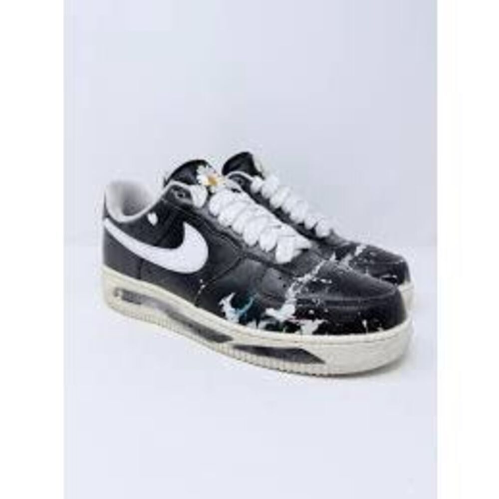Nike Air Force 1 Sneakers Shoes Gray Black Marble Tie Dye Streetwear Men's 10.5